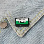 RETRO AUDIO CASSETTE - GOOD VIBES - ENAMEL PIN