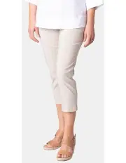 [Fella Hamilton] Chaucer Plain Hem Capri With Basque Pant in Brown