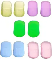 10 Boxes(200 Sheets) Portable Soap Sheets, Soap Paper Paper, Scented Bath Slice Sheet, Washing Hand Face Slice, Soap Sheets Travel Size for Kitchen Toilet Outdoor Travel Camping Hiking