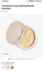 LAURA MERCIER Translucent Loose Setting Powder Ultra Blur- Translucent Honey NIB