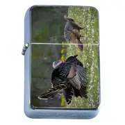Windproof Refillable Flip Top Oil Lighter Turkey D1 Thanksgiving Bird Fowl Wild