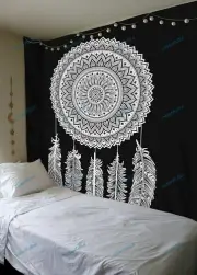 Dorm Decor Tapestry Dream Catcher Mandala Cotton Boho Bohemian Table Cover