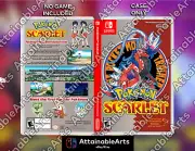 Pokémon Scarlet - Custom Nintendo Switch Boxart w/ Physical Game Case (No Game)