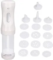 Electric Cookie Press and Cake Decorator Kit Includes 9 Disc Shapes & 1 Icing...