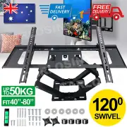 TV Wall Mount Bracket Full Motion Tilt Swivel Pivot 40 43 50 55 60 65 70 80 Inch