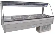 ROBAND CURVED GLASS REFRIGERATED DISPLAY BAR - PIPED AND FOAMED ONLY (NO MOTO...
