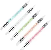 Minkissy 5 Color Drill Point Pen Set Manicure Set Nail Art Tools Studded Rhinestones for Design