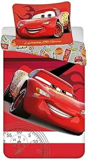 Disney Cars Legend Single 100% Cotton Reversable Duvet Cover and Eauropean Large Size Pillowcase for Kids Children Car Fans