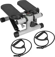 Steppers for Exercise at Home, Portable Mini Steppers with 300LBS Loading Capacity, Stair Stepper with Resistance Bands & LCD Monitor Exercise Equipment for Full Body Workout