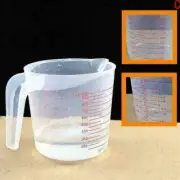 Creative Clear Plastic Liquid Measuring Scale Cup Jug Q1C3 Beaker C6K4 pour T5O2