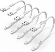 6 inch iPhone Charge Cable Short, 0.5ft 5Pack USB to Lightning Cord for Fast Charging Stations Compatible with Apple iPhone 12 11 Pro Max Xs 8 7 6 5 Plus, iPad Air/Mini