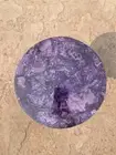 24"x24" Purple Amethyst Stone Round Countertop Table Handmade Work Garden Decor