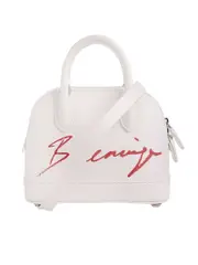 Balenciaga Ville Top Handle XSS Signature Logo White Smooth Leather Handbag