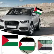 Palestine Car Flags 30cm X 45cm Flag Of Palestinian Car Window Flag Banner With Palestine Flag And Car Window Clip