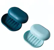 2-Pack Soap Dish Shower Soap Box Travel Soap Case with Lid Plastic Soap Box Container Holder Leakproof Soap for Shower Bathroom Shower