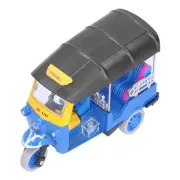 Blue Pull Back Thai Tricycle Simulation Alloy Tuk Tuk Car Model Toy Children