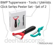 Brand New in Packaging Tupperware Click Series Peeler Set - Set of 2
