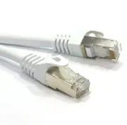 ASTROTEK CAT6A Shielded Cable 2m Grey/White Color 10GbE RJ45 Ethernet Network LAN S/FTP LSZH Cord 26AWG PVC Jacket