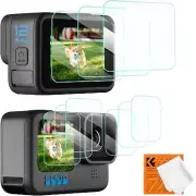 K&F Concept GoPro Hero 9/10/11/12 Camera Screen Protector Kit Ultra Clear Glass