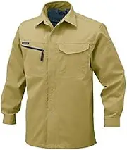 Cocos Nobuoka Work Jacket, Long Sleeve Shirt, Camel Beige, L