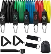Resistance Bands Set, AlfaView Exercise Bands with Door Anchor, Handles, Waterproof Carry Bag, Legs Ankle Straps for Resistance Training, Physical Therapy, Home Workouts