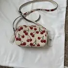 Coach CAB04 Mini Jamie Camera Bag In Smooth Leather Cherry Print Purse Handbag
