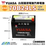 ✚久大電池❚ YUASA 湯淺電池 70B24LS 免保養 汽車電瓶 MUGEN ESTIMA AERA CR-V