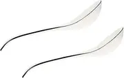 Ciieeo 2 Pcs Ergonomic Long Handle Ceramic Soup Spoons Comfortable Porridge Spoons for Easy Serving Portable Tableware for Soup Rice and More