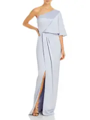 Aidan Mattox Draped One Shoulder Gown 14B 1312