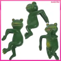 在飛比找蝦皮購物優惠-Naierke Frog 掛盆爬行缸 3 件可愛小雕像盆栽植