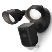 RING Floodlight Cam Wired Plus Motion-Activated 1080p HD Black