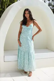 Bright Skies Maxi Dress Green
