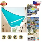 Stylish 12' x 12' Turquoise Triangle Sun Shade Sail - Heavy Duty UV Block Canopy