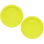 Pyrex 7201-PC Yolk Yellow Round Plastic Replacement Lid Cover (2-Pack)