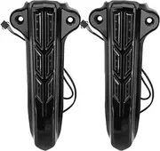 Indicators Flowing Turn Signal Motorcycle W/Amber LED Light Front Lower Fork Leg Slider Covers for Harley Electra Glide FLHR 2014-2020 Turn Signal Indicator (Color : Black, Size : 1)