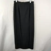 Vintage JR Nites Maxi Skirt Women 6 Black Front Slit Event Occasion Cocktail NEW