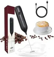 Milk Frother, Milk Frothers Handheld Electric with High Power 14000 RPM Motor, Mini Foamer Whisk, Mixer with Food Grade Stainless Steel Stirring Head, for Coffee, Hot Chocolate, Drinks