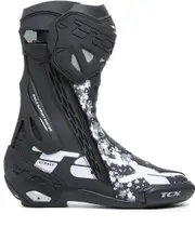 TCX RT-Race Motorcycle Boots, black-grey-white, Size 49 for Men Black Grey White
