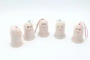 Unique Weird Funny White Elephant Bell Shaped Babies Christmas Ornaments VINTAGE