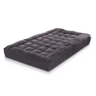 Giselle Bedding Bamboo Charcoal Pillowtop Mattress Topper Protector Cover Single