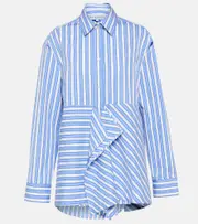 [JW Anderson] JW Anderson Striped peplum cotton shirt UK 6 blue