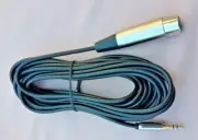 1'ft XLR 3-Pin Female to 3.5mm 1/8" Stereo Plug Shielded Microphone Mic Cable