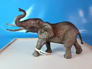 SCHLEICH African ELEPHANT Safari Male with trunk up realistic figure 2015 w/ Tag