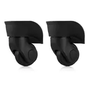 W041 Trolley Case Luggage Wheel Universal Suitcase Accessories Rubber Luggage Wheel Trolley Case Universal Wheel(L) Black