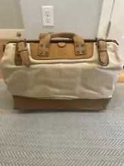 Mission Mercantile Heritage Waxed Canvas Lineman Duffle Bag Saddle - NWT