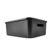 11L Ribbed Container - Black