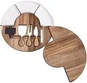WeiLaiKeQi Cheese Board Knives Set Cheese Server Cheese Platter Wood for Wedding Celebration