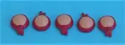 Playmobil 5 x Light Tanned Skull with Red Bandana Pirate Good Condition