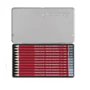 Cretacolor Cleos 12pk Fine Art Graphite Lead Pencils in Tin Students Drawing Set