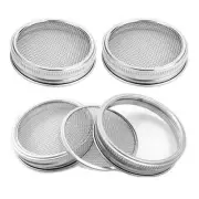 4 Pack Stainless Steel Sprouting Jar Lid for Wide and Wide Mouth Jar for4312